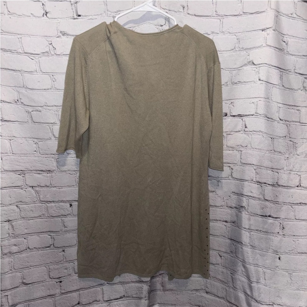 Allude Cashmere Drape Long Cardigan With Embellishment Womens Short Sleeve Sz XL - Picture 5 of 7